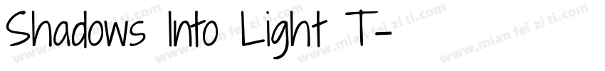 Shadows Into Light T字体转换